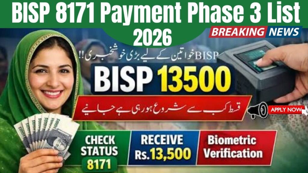 BISP 8171 Payments Phase List Of 3
