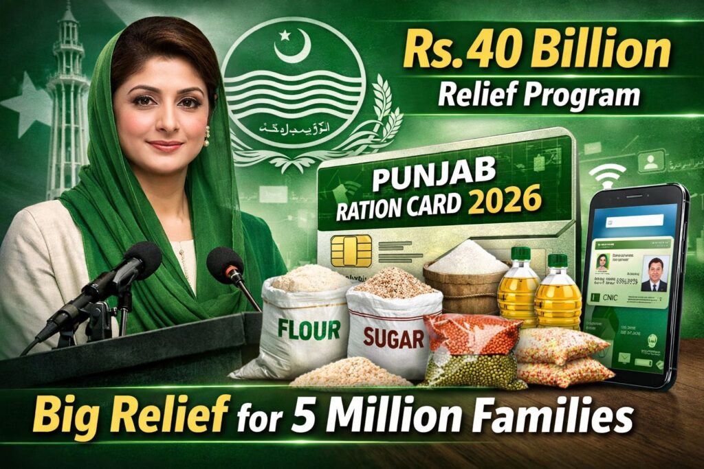 Government of Punjab Rolls Out Rs. 40 Billion Ration Card Program 2026