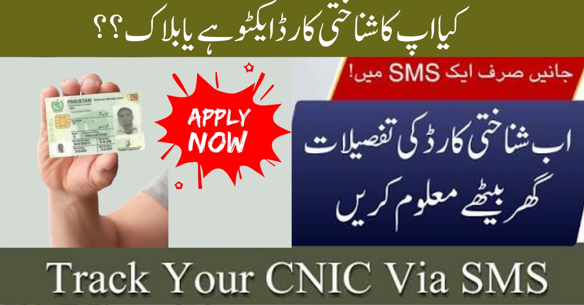 Track Your CNIC Via SMS
